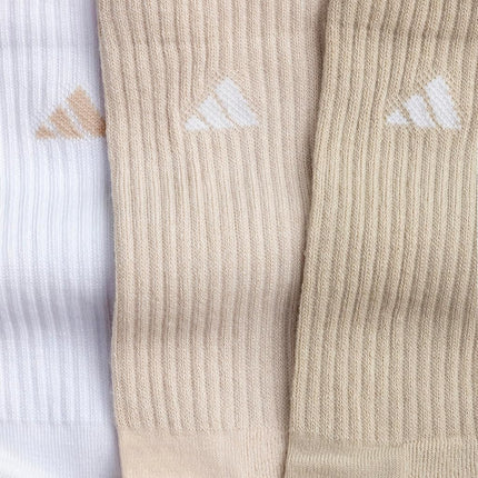 adidas Men's Select Basketball Socks, Khaki Three/White/Crystal Linen Beige, 12