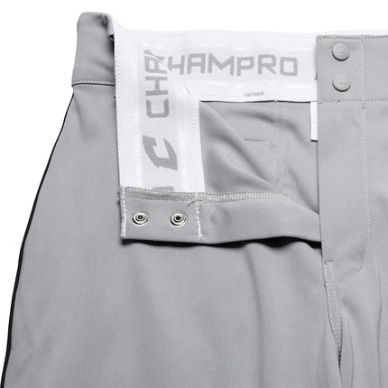Champro Men's Triple Crown Baseball Pant Knickers with Braid Grey/Black