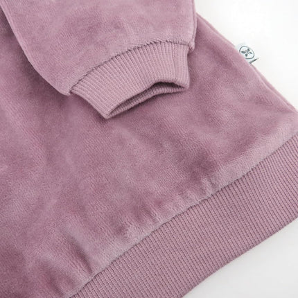 HonestBaby Velour Pullover Hoodie and Zip Front Sweatshirt and Jogger Sweatpants Set Baby, Toddler, Boys, Girls, Unisex, Dusty Lavendar, 24 Months, Dusty Lavendar, 24 Months