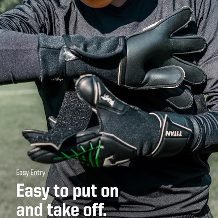 T1TAN Fluo Beast Junior 3.0 - Goalkeeper Gloves for Children - Goalkeeper Gloves without Finger Guards - For The Future Professional - Outer Seams - Size 4