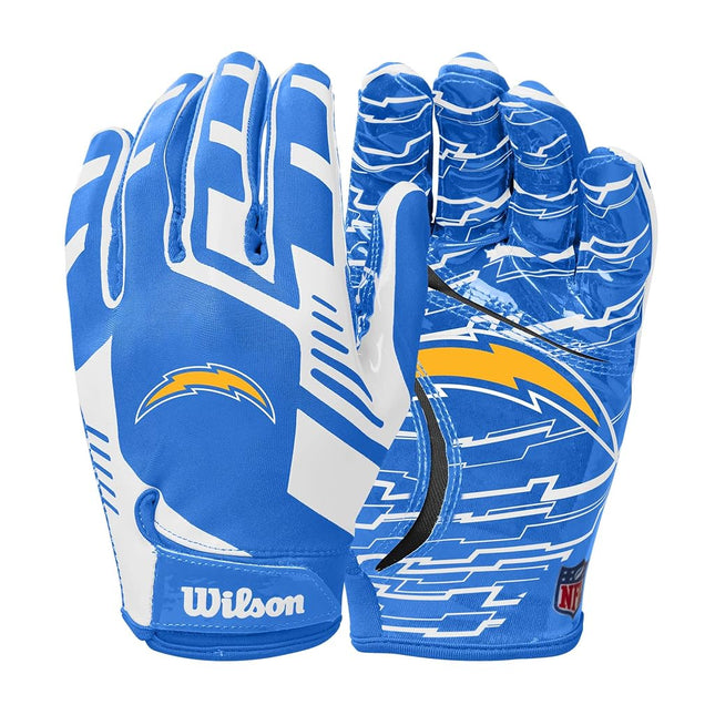 WILSON NFL Stretch Fit Football Gloves - Adult Los Angeles Chargers