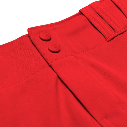 Champro Women's Tournament Traditional Low-Rise Polyester Softball Pant, XX-Large, Scarlet