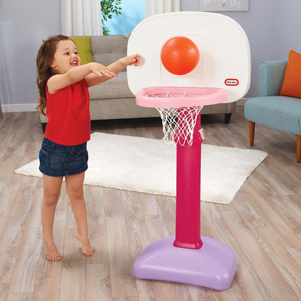 Little Tikes 647444 Easy Score Basketball Set (Pink) -3 Ball, 22.00 L x 23.75 W x 61.00 H Inches