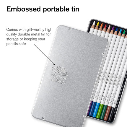 Winsor & Newton Studio Collection Water Colour Pencils - Set of 12, Assorted, 884955065013