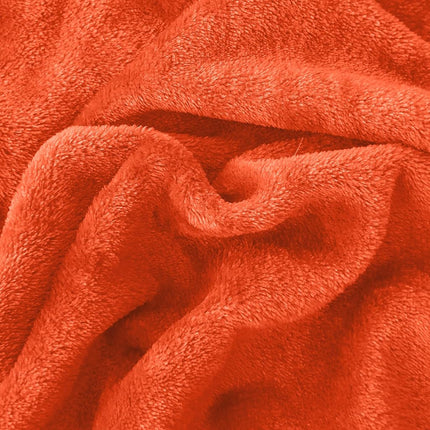 Elegant Comfort Luxuriously Soft 4-Piece Velvet Plush Flannel Sheet Set - Premium Quality - Cozy Warm, Anti-Static, Non Pilling Fuzzy Velvet Flannel Fleece Deep Pocket Sheet Set - Twin XL, Orange