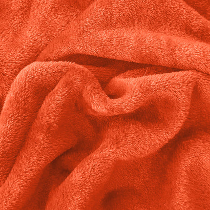 Elegant Comfort Luxuriously Soft 4-Piece Velvet Plush Flannel Sheet Set - Premium Quality - Cozy Warm, Anti-Static, Non Pilling Fuzzy Velvet Flannel Fleece Deep Pocket Sheet Set - Twin XL, Orange