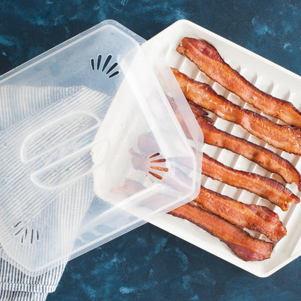 Nordic Ware Rejilla para Tocineta con Tapa, 26x20x5 cm