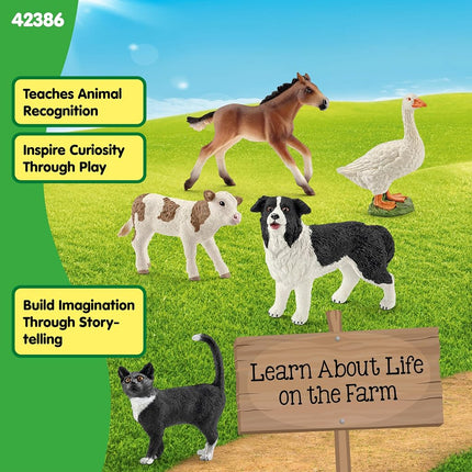 Schleich Farm World - 5Pc Farm Animal Playset - Kids Ages 3+ | 42386