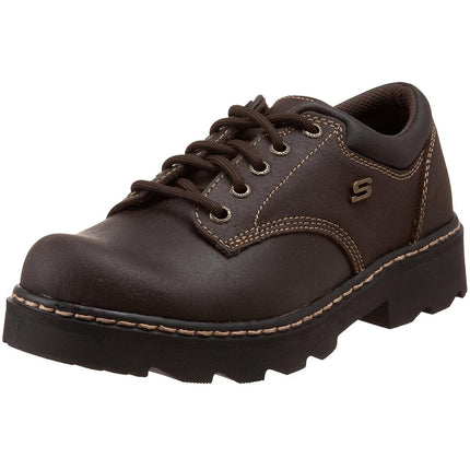 Skechers Women's parties oxfords shoes, Chocolate Suede Leather, 3 UK