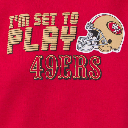 NFL San Francisco 49Ers Juego de regalo de 3 piezas: body, pijama con pies y gorro para bebé, rojo San Francisco 49Ers Nuevo, 0-3 meses