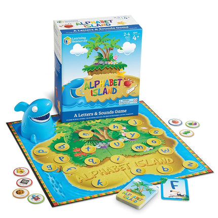 Learning Resources Alphabet Island, Letter & Sounds Game, Language Development Toy, 2-4 Players, Ages 4+