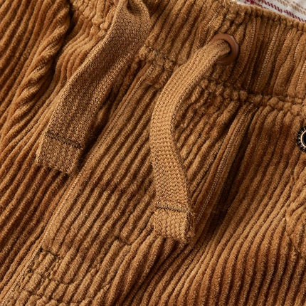 Gymboree Boys' and Toddler Corduroy Pull on Pants, Antler Brown, 3T