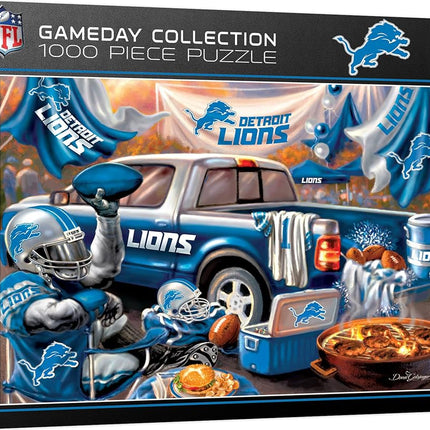Masterpieces 1000 Piece Jigsaw Puzzle for Adults - NFL Detroit Lions Gameday - 19.25"x26.75"