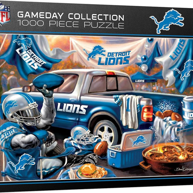 Masterpieces 1000 Piece Jigsaw Puzzle for Adults - NFL Detroit Lions Gameday - 19.25"x26.75"