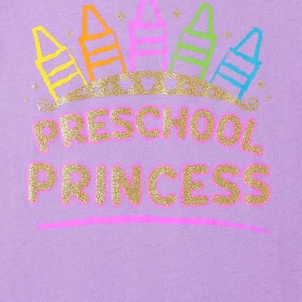 The Children's Place Baby Girls' and Toddler Assorted Everyday Long Sleeve Graphic T-Shirts, School Love/Preschool/Butterfly 3-Pack, 5T