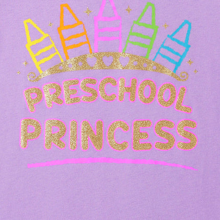 The Children's Place Baby Girls' and Toddler Assorted Everyday Long Sleeve Graphic T-Shirts, School Love/Preschool/Butterfly 3-Pack, 4T