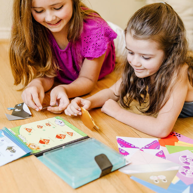 Melissa & Doug Kit de loisirs créatifs Origami Animaux en déplacement – 38 autocollants, 40 feuilles de papier origami