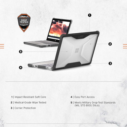UAG Urban Armor Gear Plyo Case | Microsoft Surface Laptop SE | Ice (Transparent) | Bulk | 334001B14343
