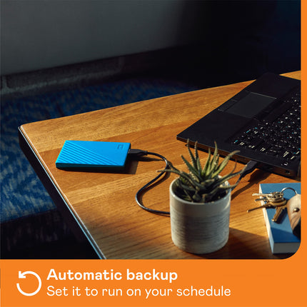 WD 2 To My Passport Disque dur externe USB 3.0, avec logiciel de gestion de l'appareil, de sauvegarde et de protection par mot de passe, Compatible PC, Xbox et PlayStation, Bleu