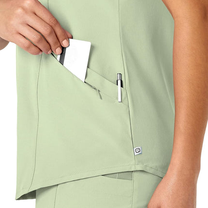 WonderWink Women's V-Neck Scrub Top, Fresh Mint, X-Large
