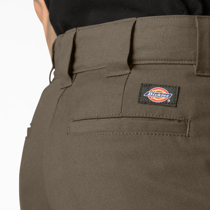Pantalon cargo Dickies droit classique en twill extensible pour homme, grande taille, couleur Mushroom, 30W x 30L