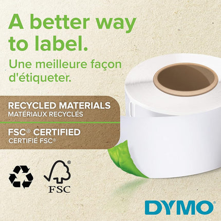 DYMO Authentic LabelWriter Small Multi-Purpose Labels | 19 mm x 51 mm | Self-Adhesive | Roll of 500 | Easy-Peel Labels | for LabelWriter Label Makers | Made in Europe