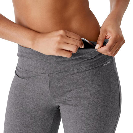 Jockey Women's Active Cotton Stretch Slim Flare Capri Yoga Pants, Charcoal, S