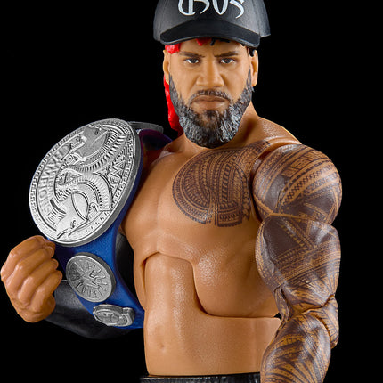 Figura de acción Mattel WWE Jimmy USO Top Picks Elite Collection, con articulación y detalles realistas, accesorios intercambiables, 15 cm (HKN56)