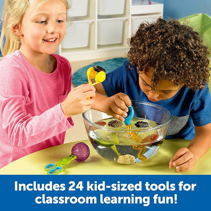 Learning Resources Helping Hands Fine Motor Tools Classroom Set, Toddler Learning Toys, Teacher Resources for Classroom, Sensory Toys for Toddlers, 24 Pieces Ages 3+