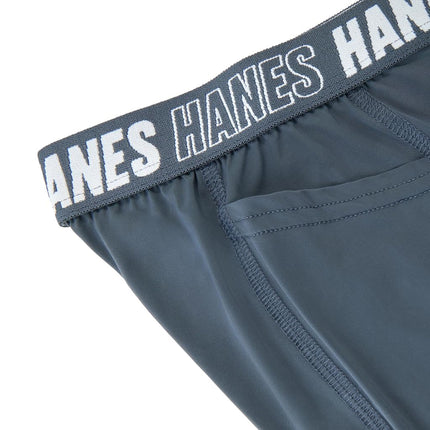 Hanes Boys' Moves Underwear, Anti-Chafe Boxer Briefs for Boys, 6-Pack Retro Shorts (6-Pack), Black, Grey, Red, L