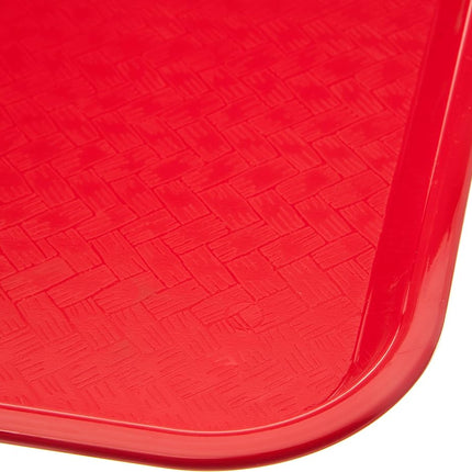 Bandejas de comida rápida Utopia, CACT101405-00-B01024, bandeja roja para cafetería de 36 x 26 cm (caja de 24)