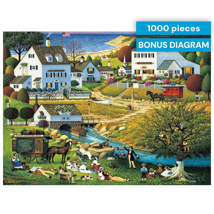 Buffalo Games - Silver Select - Charles Wysocki - Hound of The Baskervilles - 1000 Piece Jigsaw Puzzle for Adults Challenging Puzzle Perfect for Game Nights - 26.75 x 19.75