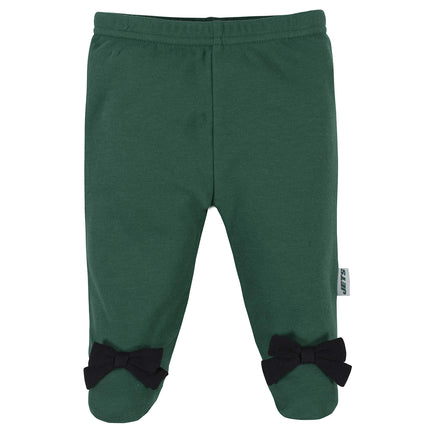 NFL New York Jets 3 Pack Bodysuit Footed Pant and Cap Registry Gift Set, Green/White New York Jets, 6-9M