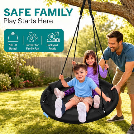 SereneLife Tree Swing for Kids, Outdoor Swing Seat, 700lb Capacity