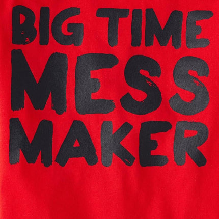 The Children's Place Paquete de 3 camisetas gráficas de manga corta para bebé/niña pequeña, modelo Handsome/Mess Maker/Mamas Boy, talla 3T