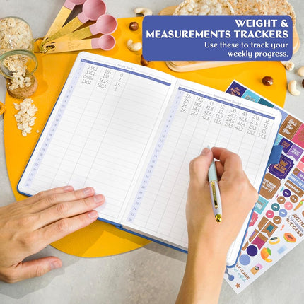 Legend Food Journal, Weight Loss & Meal Tracking Diary 5.8x8.3 Mystic Blue
