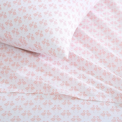 Tommy Bahama - King Sheets, Cotton Percale Bedding Set, Crisp & Cool, Stylish Home Decor (Flamingle Pink, King)