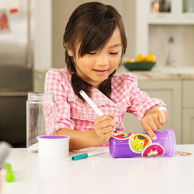 Munchkin® Miracle® 360 Insulated Sippy Cup, Includes Stickers to Customize Cup, 9 Ounce, Purple