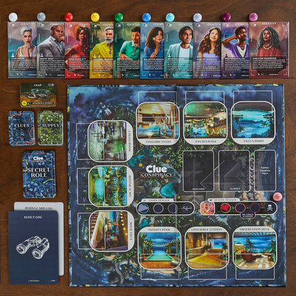 Hasbro Gaming Cluedo Conspiración, Juego de Mesa para Adultos y Adolescentes, Ideal para Fiestas de Halloween, Juegos de Estrategia de Rol Secreto, para Mayores de 14 Años, de 4 a 10 Jugadores, 45 Minutos, Juegos de Misterio y Fiesta