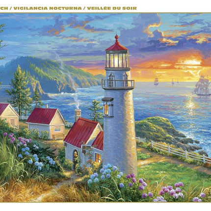 Buffalo Games – 500 Piece Jigsaw Puzzle - Evening Watch - Abraham Hunter - Premium Gold Collection Giftable Puzzle for Adults – Precision-Cut Pieces, Beautiful Artwork