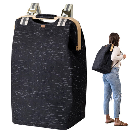 CleverMade Unisex's Laundry Backpack Luxe, Black B