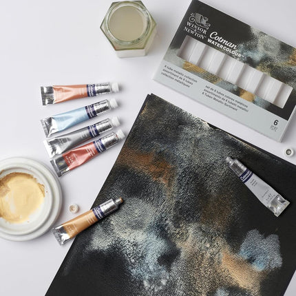 Winsor & Newton, Cotman Watercolour, Metallic Tube Set, 6 x Tubes