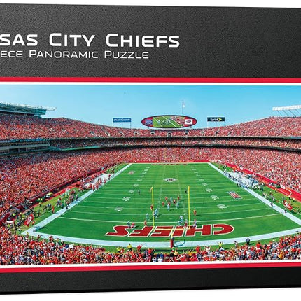 Masterpieces Puzzle de 1000 pièces sur le sport - NFL Kansas City Chiefs Vue panoramique de la zone d'en-but - 33 x 99 cm