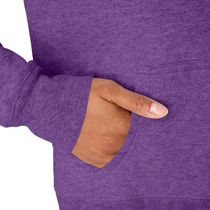 Hanes para mujer, sudadera con capucha completa EcoSmart de felpa, sudadera con capucha y cremallera, Violet Splendor Heather, XXL