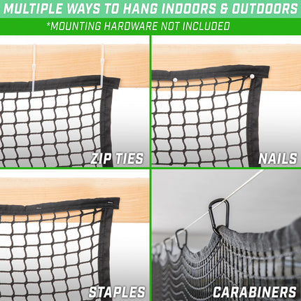 GoSports 20 ft x 10 ft Sports Netting - Hitting Net for Golf, Baseball, Hockey, Soccer, LAX and More