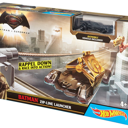 Hot Wheels Batman Vs Superman: Dawn of Justice Batman Zip-Line Launcher Track Set