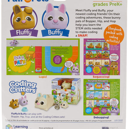Learning Resources Coding Critters Pair-A-Pets Aventures avec Fluffy et Buffy