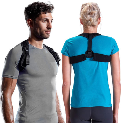 Gaiam Restore Correcteur de posture pour femmes et hommes, Redresse-dos avec sangles rembourrées en maille respirante et réglables