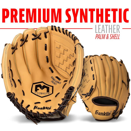 Franklin Sports 12.0 PVC FLDMSTR Gold BBG REG, Negro y Dorado, 12 Pulgadas