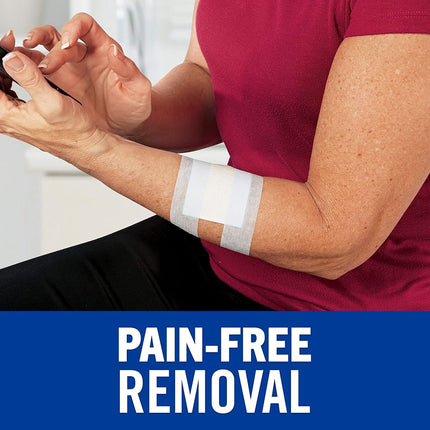 Nexcare Strong Hold Pain-Free Removal Tape, breathable, hypoallergenic formula and clean, 1 In X 4 Yd